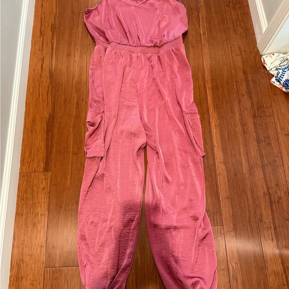 Elegant Pink Sleeveless Jumpsuit